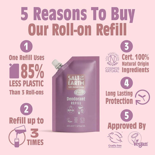 Salt of the Earth Peony Blossom Φυσικό Αποσμητικό Refill 300ml