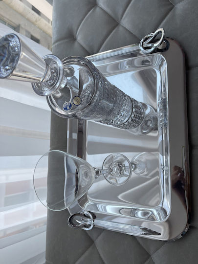 Σετ Κουμπάρου Inox / Κρυστάλλινο Ασημί 3τμχ