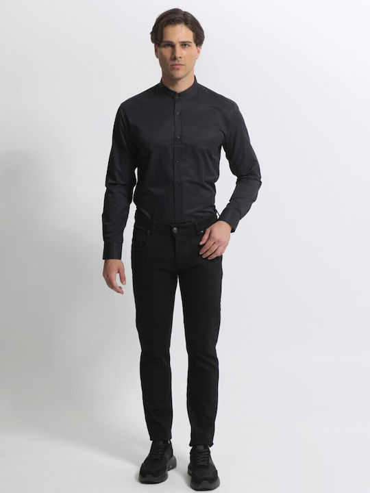 Long-sleeved Cotton Shirt Black