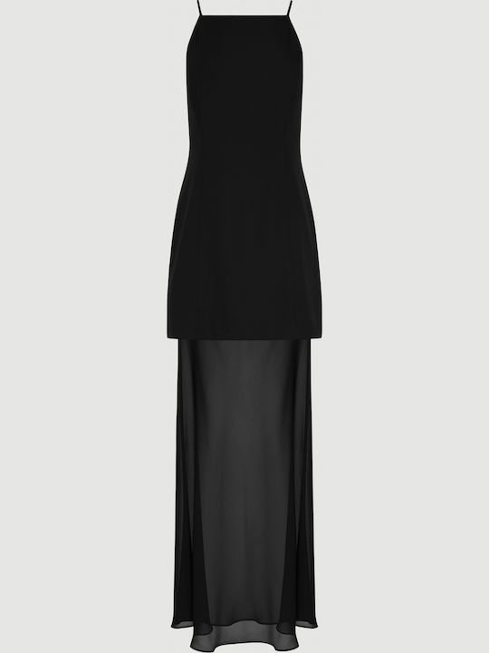 Rochie Maxi De Seara De Vară Spate Deschisă Cu Plasă Neagră