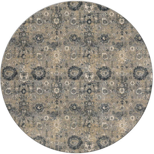 Ns Carpets Χαλί Στρογγυλό Grey Φ100cm