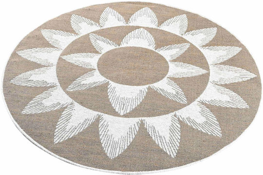 Balsan Gloria Marakes Handmade Rug Round Cotton White