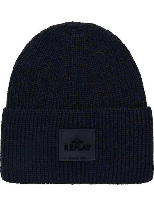 Beanie Γυναικείος Σκούφος Πλεκτός σε Μαύρο χρώμα