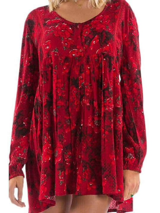 Day and Night Mini Dress Red