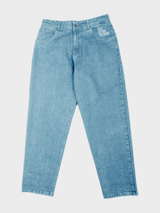 Ανδρικό Παντελόνι Τζιν με Relaxed Εφαρμογή Washed Mid
