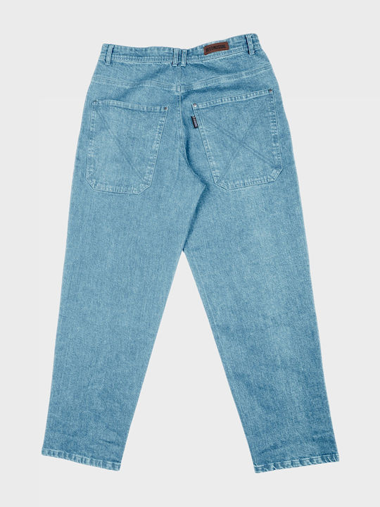 Ανδρικό Παντελόνι Τζιν με Relaxed Εφαρμογή Washed Mid
