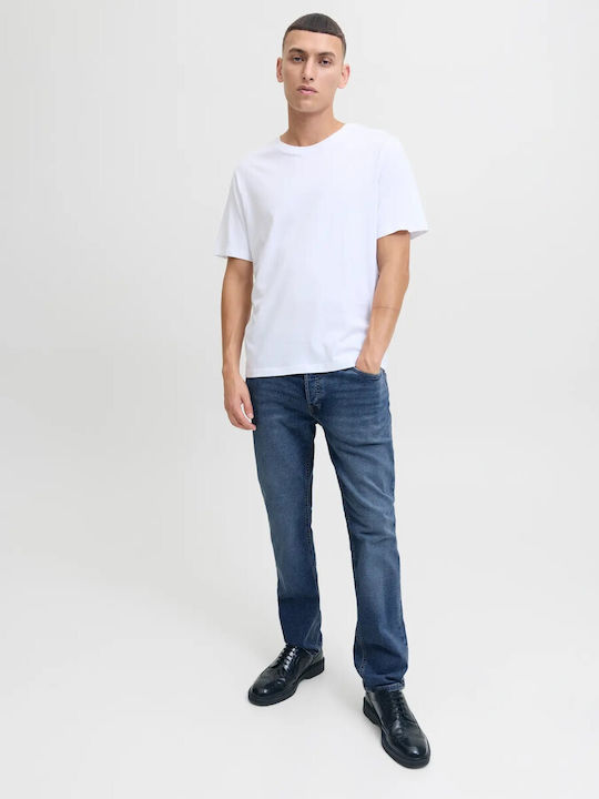 Jack & Jones Men's Jeans Pants Elastic Slim Fit Straight Blue Denim
