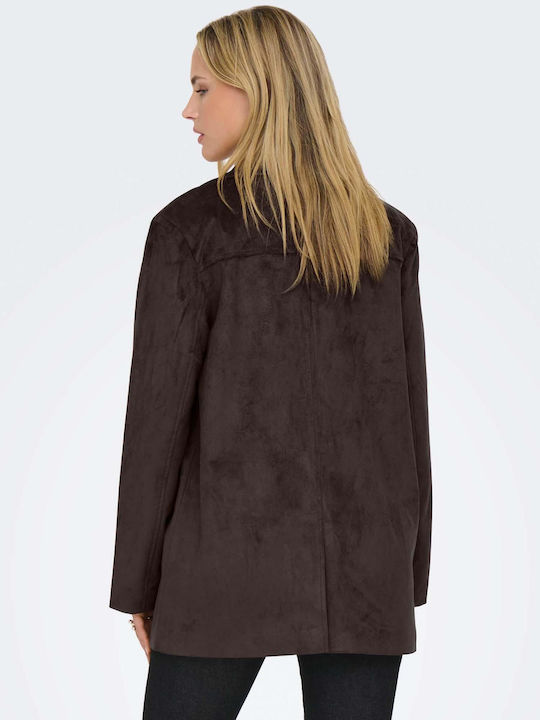 Only Blazer pentru femei Piele Sacou Maro Only Blazer pentru femei Piele Sacou Maro