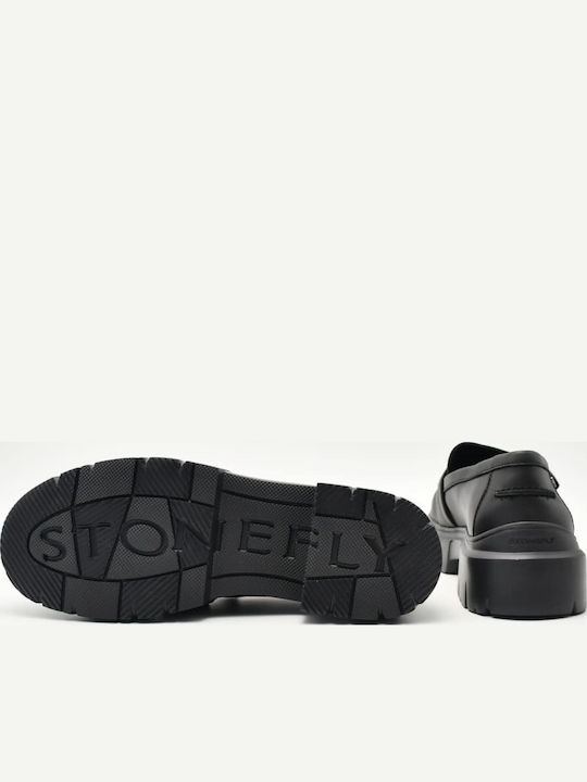 Δερμάτινα Γυναικεία Loafers σε Μαύρο Χρώμα
