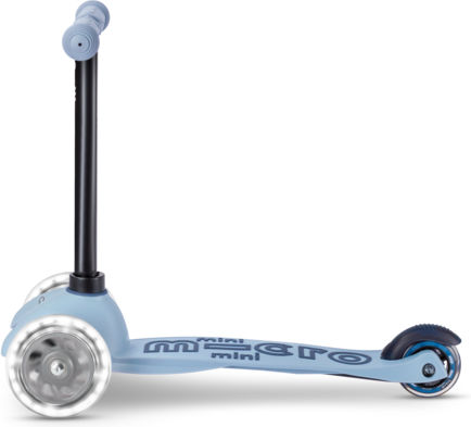 Micro Trotinetă Copii Mini Deluxe Rock & Go Cu 3 Roți Cu Scaun Pastel Albastru Deschis