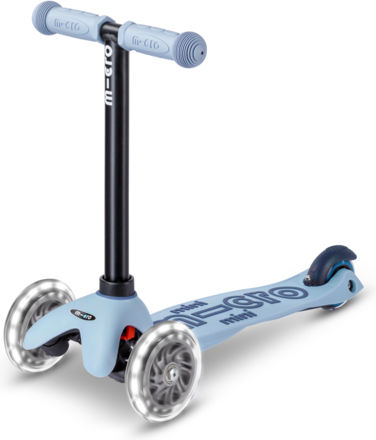 Micro Trotinetă Copii Mini Deluxe Rock & Go Cu 3 Roți Cu Scaun Pastel Albastru Deschis