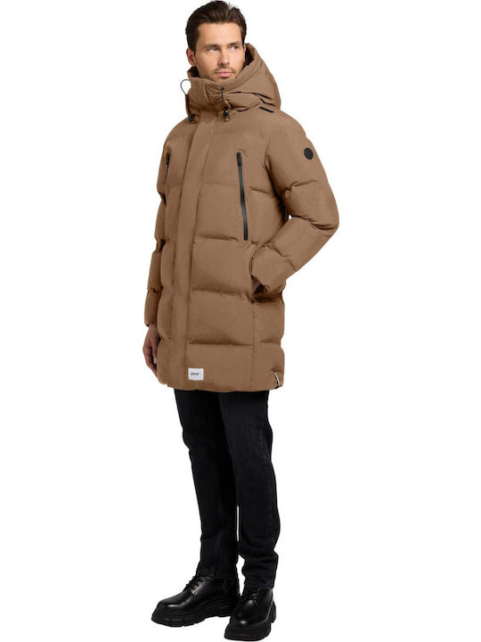 Geacă Puffer De Iarnă Bej