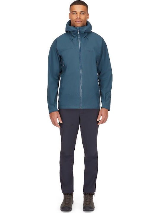 Winter Jacket Hardshell Waterproof and Windproof Blue