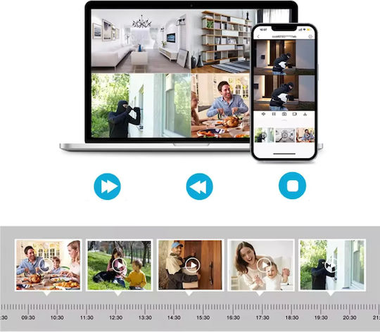 NVR WiFi 8 Καναλιών Taggo 8MP 4K Ανίχνευση Προσώπου H.265
