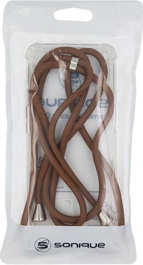 Silicone Case Cord Sonique Armor Clear Oppo Reno13 F 5g Oppo Reno13 Fs 5g Brown