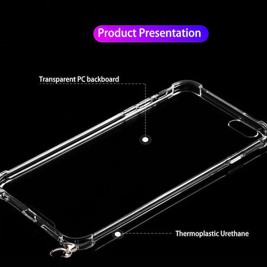 Θήκη Σιλικόνης Κορδόνι Sonique Armor Clear Oppo Reno13 Pro 5g Ροζ