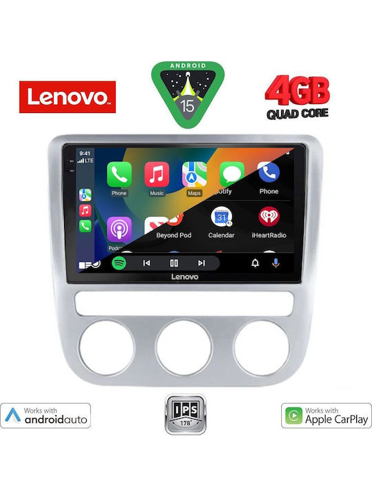 Lenovo Car Audio System for Volkswagen Eos / Scirocco 2006 with Clima (Bluetooth/USB/AUX/WiFi/GPS/Apple-Carplay/Android-Auto) with Touch Screen 9"