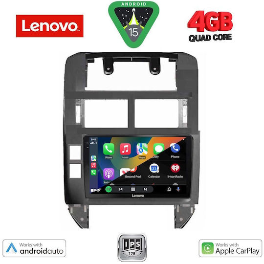 Lenovo Car Audio System for Volkswagen Polo 2002-2009 (Bluetooth/USB/AUX/WiFi/GPS/Apple-Carplay/Android-Auto) with Touch Screen 9"