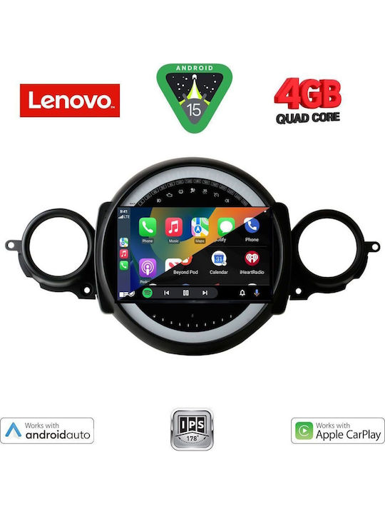 Lenovo Auto-Audiosystem für Mini Kooper / Clubman 2011-2013 (Bluetooth/USB/AUX/WiFi/GPS/Apple-Carplay/Android-Auto) mit Touchscreen 9"