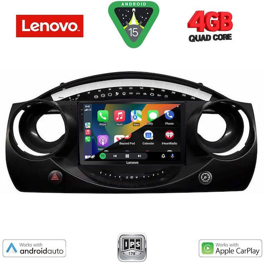 Lenovo Ηχοσύστημα Αυτοκινήτου για Mini Cooper 2000-2006 (Bluetooth/USB/AUX/WiFi/GPS/Apple-Carplay/Android-Auto) με Οθόνη Αφής 9"