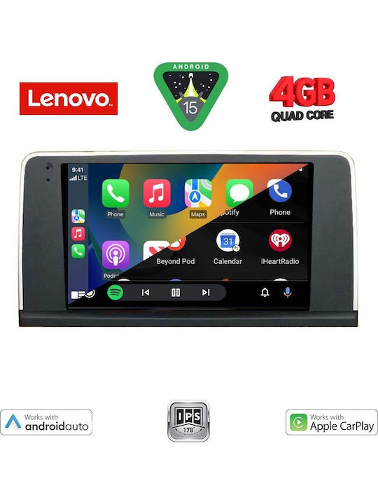 Lenovo Car Audio System for BMW X5 (E70) / X6 (E71) 2009-2013 (Bluetooth/USB/AUX/WiFi/GPS/Apple-Carplay/Android-Auto) with Touch Screen 9"
