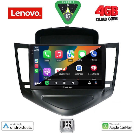 Lenovo Ηχοσύστημα Αυτοκινήτου για Chevrolet Cruze 2008-2012 (Bluetooth/USB/AUX/WiFi/GPS/Apple-Carplay/Android-Auto) με Οθόνη Αφής 9"