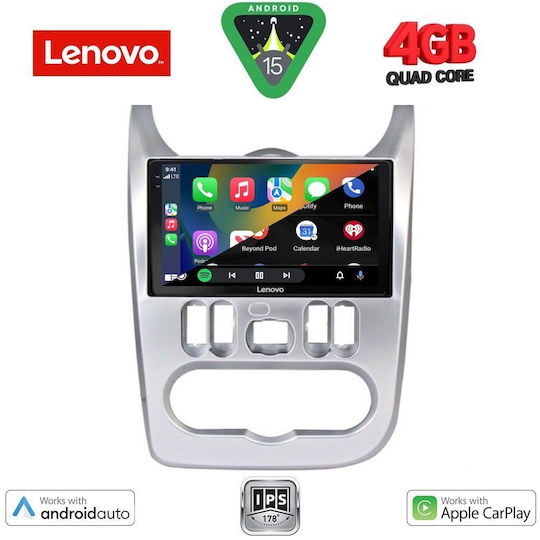 Lenovo Ηχοσύστημα Αυτοκινήτου για Renault Logan Dacia Duster / Logan / Sandero 2006-2012 (Bluetooth/USB/AUX/WiFi/GPS/Apple-Carplay/Android-Auto) με Οθόνη Αφής 9"
