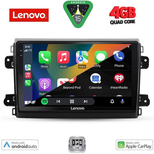 Lenovo Car Audio System for Fiat Ducato 2021 (Bluetooth/USB/AUX/WiFi/GPS/Apple-Carplay/Android-Auto) with Touch Screen 9"