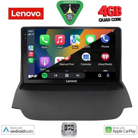 Lenovo Car Audio System for Ford EcoSport 2012-2018 (Bluetooth/USB/AUX/WiFi/GPS/Apple-Carplay/Android-Auto) with Touch Screen 9"