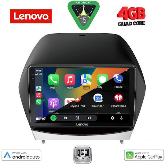 Lenovo Car Audio System for Hyundai iX35 2010-2015 (Bluetooth/USB/AUX/WiFi/GPS/Apple-Carplay/Android-Auto) with Touch Screen 10"