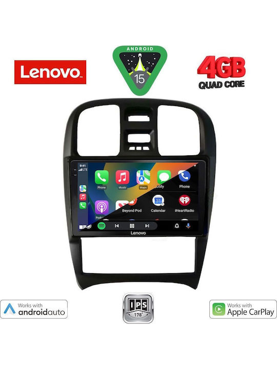 Lenovo Car Audio System for Hyundai Sonata 2000-2006 (Bluetooth/USB/AUX/WiFi/GPS/Apple-Carplay/Android-Auto) with Touch Screen 9"