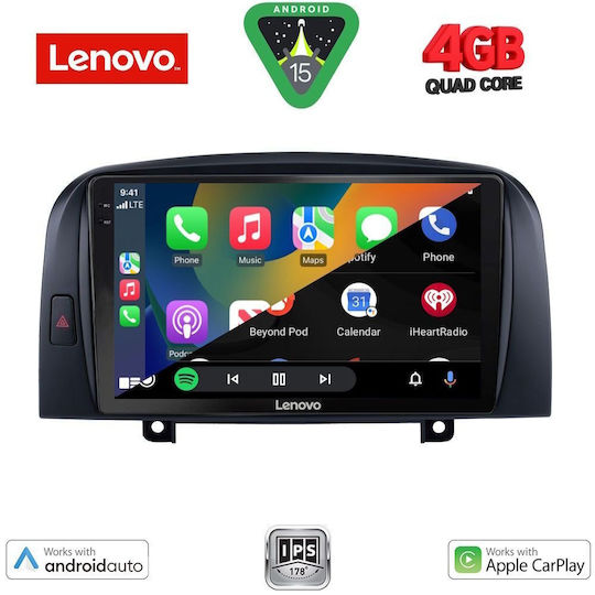 Lenovo Car Audio System for Hyundai Sonata 2006-2009 (Bluetooth/USB/AUX/WiFi/GPS/Apple-Carplay/Android-Auto) with Touch Screen 9"