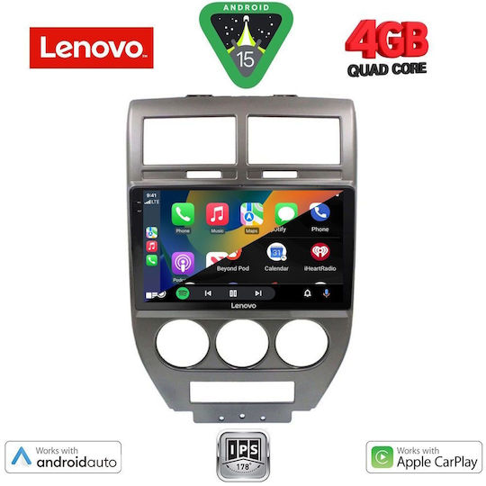 Lenovo Ηχοσύστημα Αυτοκινήτου για Jeep Compass / Patriot 2007-2016 (Bluetooth/USB/AUX/WiFi/GPS/Apple-Carplay/Android-Auto) με Οθόνη Αφής 10"