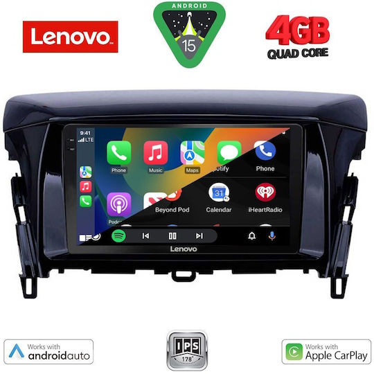 Lenovo Ηχοσύστημα Αυτοκινήτου για Mitsubishi Eclipse Cross 2018 (Bluetooth/USB/AUX/WiFi/GPS/Apple-Carplay/Android-Auto) με Οθόνη Αφής 9"