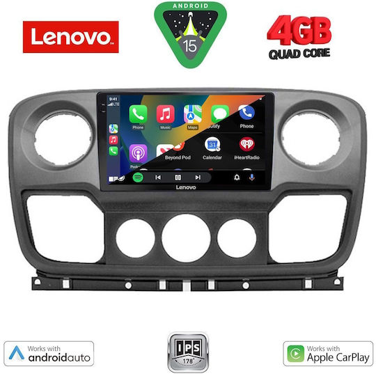 Lenovo Ηχοσύστημα Αυτοκινήτου για Opel Movano Renault Master Nissan NV400 2010-2020 (Bluetooth/USB/AUX/WiFi/GPS/Apple-Carplay/Android-Auto) με Οθόνη Αφής 10"