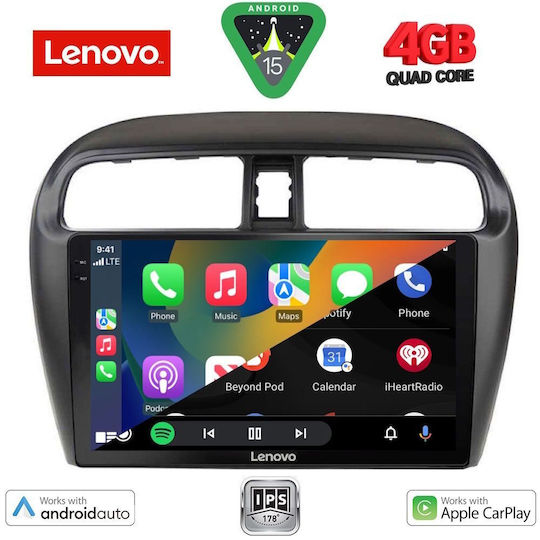 Lenovo Car Audio System for Mitsubishi Space Star 2013-2020 (Bluetooth/USB/AUX/WiFi/GPS/Apple-Carplay/Android-Auto) with Touch Screen 9"