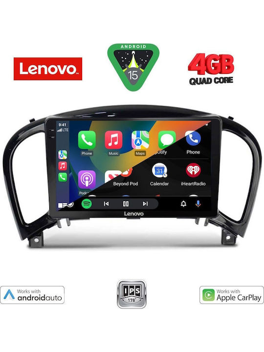 Lenovo Car Audio System for Nissan Juke 2009-2020 (Bluetooth/USB/AUX/WiFi/GPS/Apple-Carplay/Android-Auto) with Touch Screen 9"