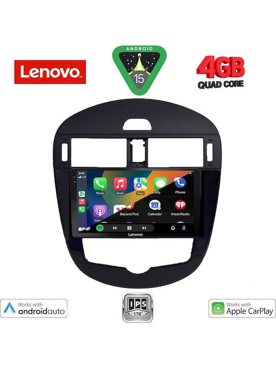 Lenovo Car Audio System for Nissan Pulsar 2014-2019 with Clima (Bluetooth/USB/AUX/WiFi/GPS/Apple-Carplay/Android-Auto) with Touch Screen 9"