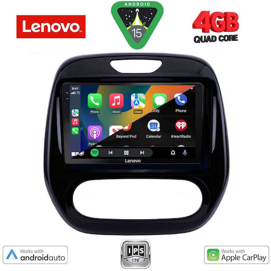 Lenovo Auto-Audiosystem für Renault Erfassen 2013-2019 (Bluetooth/USB/AUX/WiFi/GPS/Apple-Carplay/Android-Auto) mit Touchscreen 9"