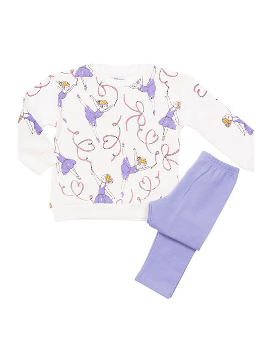 Kids Sweatpants Set Blueberry, Vanilla 2pcs