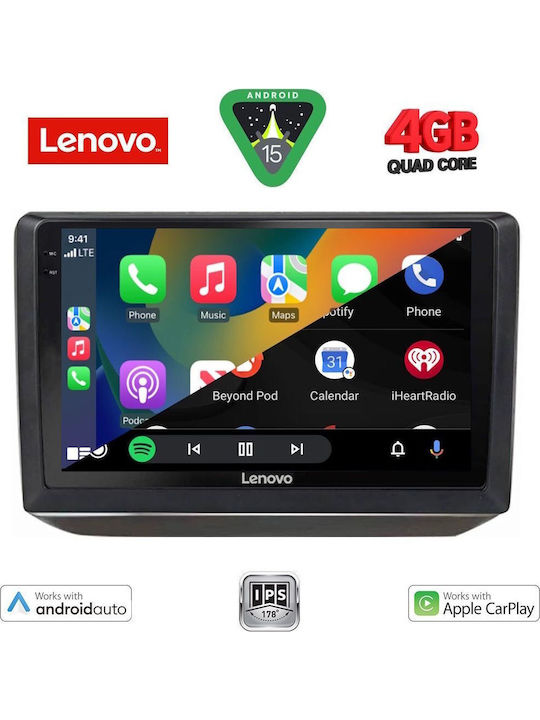 Lenovo Car Audio System for Skoda Fabia 2008-2014 (Bluetooth/USB/AUX/WiFi/GPS/Apple-Carplay/Android-Auto) with Touch Screen 10"