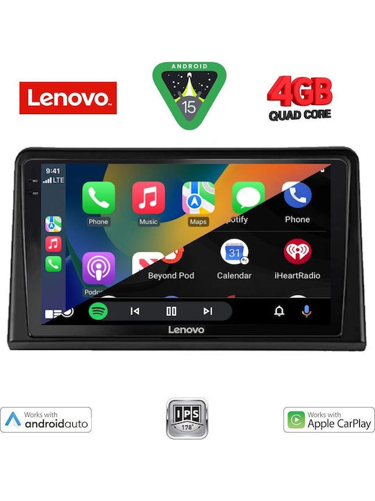 Lenovo Car Audio System for Renault Express 2020 (Bluetooth/USB/AUX/WiFi/GPS/Apple-Carplay/Android-Auto) with Touch Screen 9"