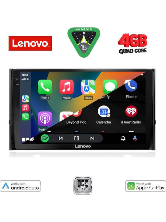 Lenovo Car Audio System for Skoda Karoq / Kodiaq 2016 (Bluetooth/USB/AUX/WiFi/GPS/Apple-Carplay/Android-Auto) with Touch Screen 10"