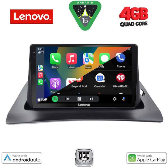 Lenovo Ηχοσύστημα Αυτοκινήτου για Renault Kangoo 2010 (Bluetooth/USB/AUX/WiFi/GPS/Apple-Carplay/Android-Auto) με Οθόνη Αφής 9"