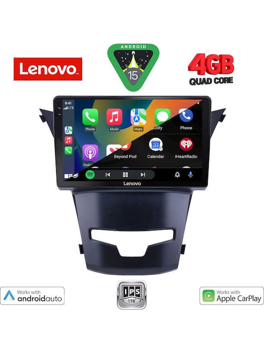 Lenovo Car Audio System for Daewoo Korando Ssangyong Korando 2014 (Bluetooth/USB/AUX/WiFi/GPS/Apple-Carplay/Android-Auto) with Touch Screen 9"