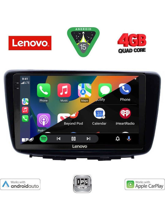 Lenovo Car Audio System for Suzuki Baleno 2016-2022 (Bluetooth/USB/AUX/WiFi/GPS/Apple-Carplay/Android-Auto) with Touch Screen 9"
