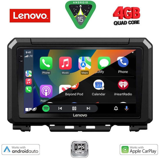 Lenovo Car Audio System for Suzuki Jimny 2017 (Bluetooth/USB/AUX/WiFi/GPS/Apple-Carplay/Android-Auto) with Touch Screen 9"