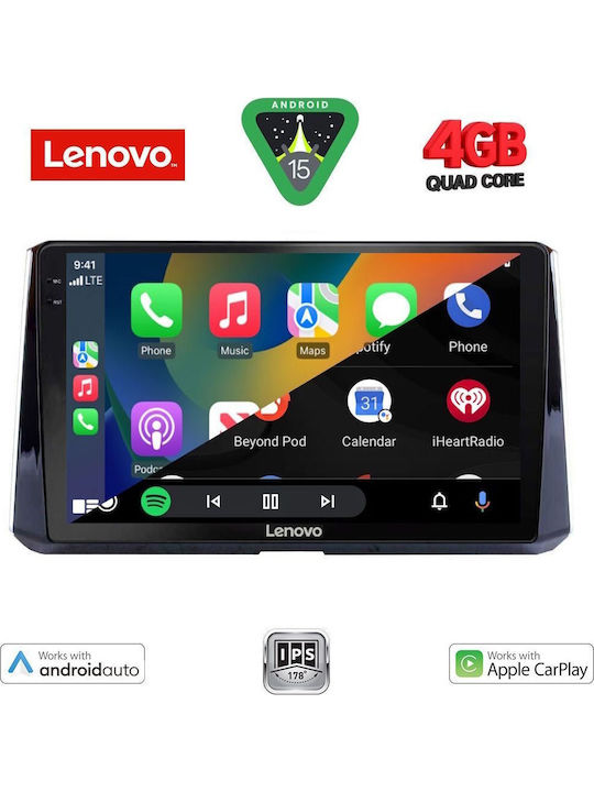 Lenovo Car Audio System for Toyota Corolla 2019 (Bluetooth/USB/AUX/WiFi/GPS/Apple-Carplay/Android-Auto) with Touch Screen 10"