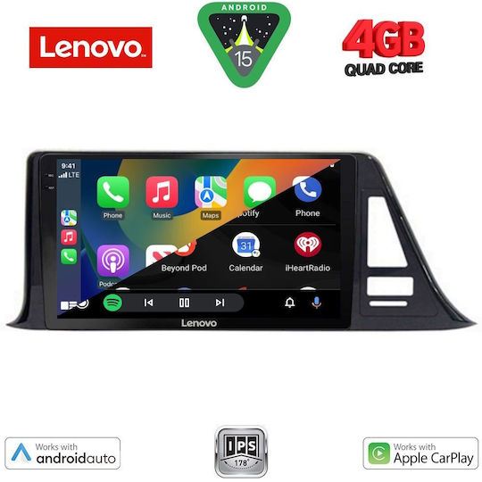 Lenovo Ηχοσύστημα Αυτοκινήτου για Toyota C-HR 2017 (Bluetooth/USB/AUX/WiFi/GPS/Apple-Carplay/Android-Auto) με Οθόνη Αφής 9"