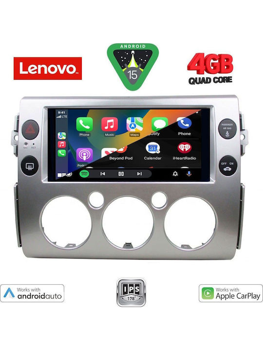 Lenovo Car Audio System for Toyota FJ 2007-2013 (Bluetooth/USB/AUX/WiFi/GPS/Apple-Carplay/Android-Auto) with Touch Screen 9"